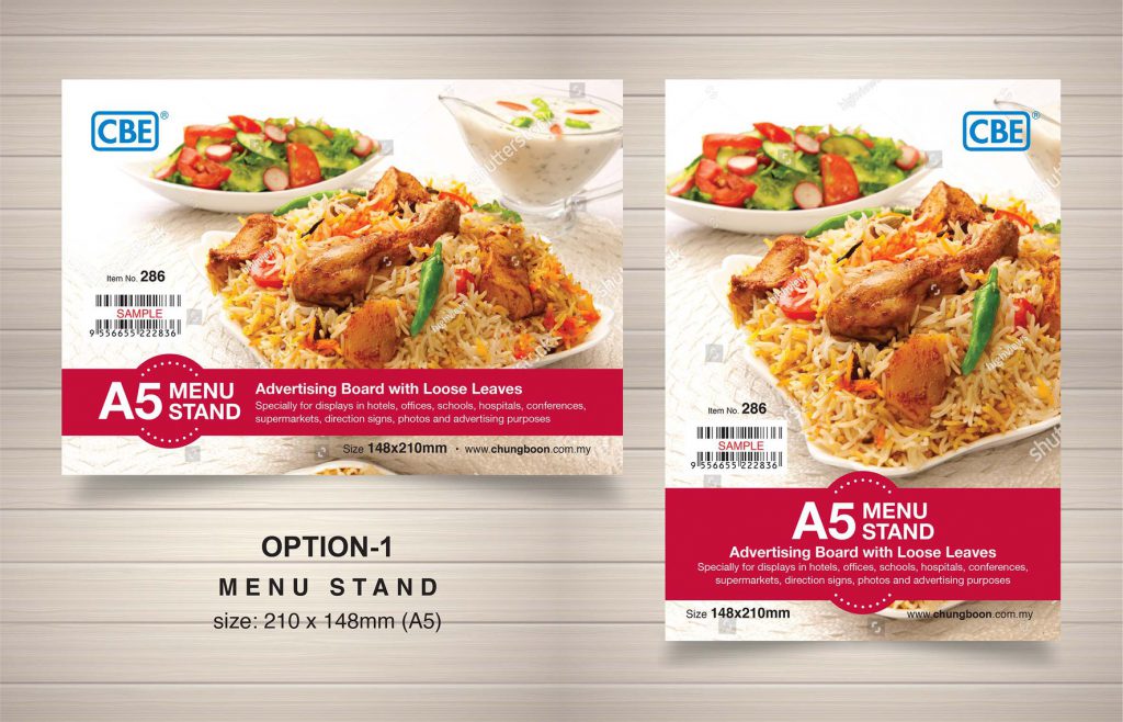 Menu Stand Design